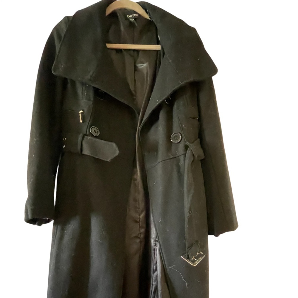 Black Bebe Pea Coat